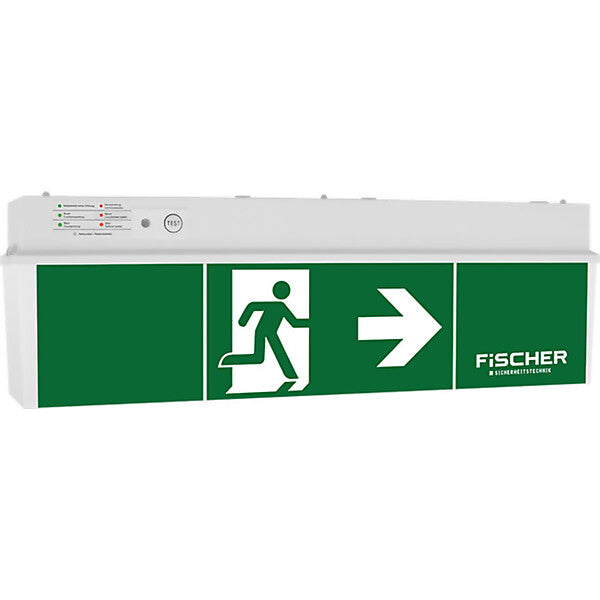 FiSCHER Akkumulatorentechnik LED-Rettungszeichenleuchte 3/8h,18m,IP54 ULU383AT2.V4